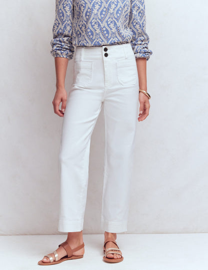 Primrose Cropped Pants-White