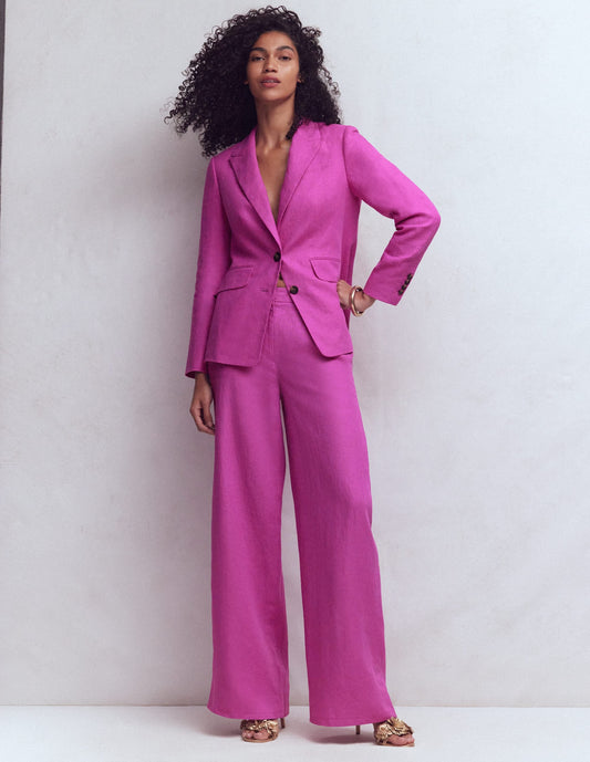 Belgravia Linen Pants-Passion Flower