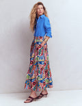 Abigail Poplin Maxi Skirt-Multi, Enchanted Paisley
