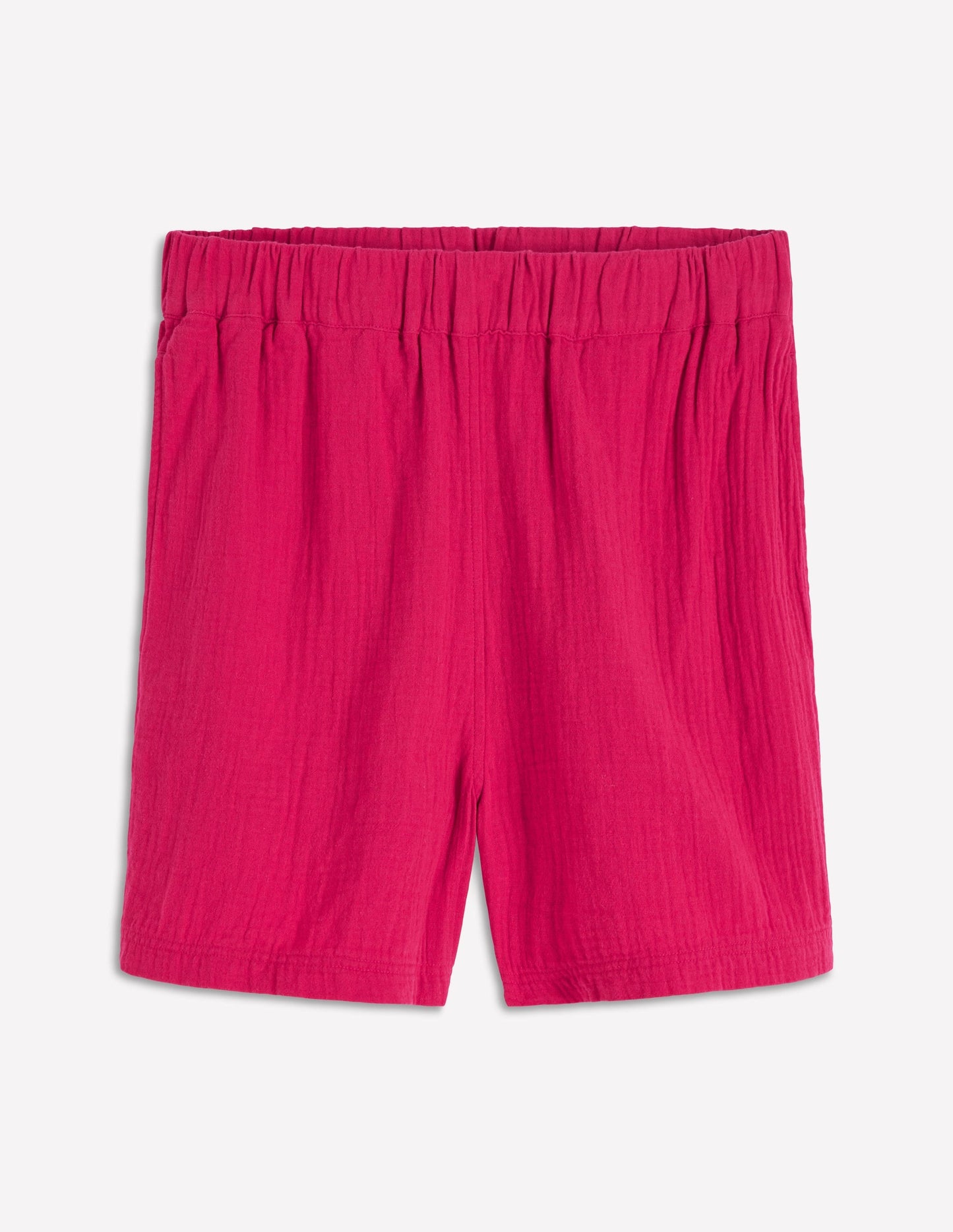 Pull On Double Cloth Shorts-Pomegranate