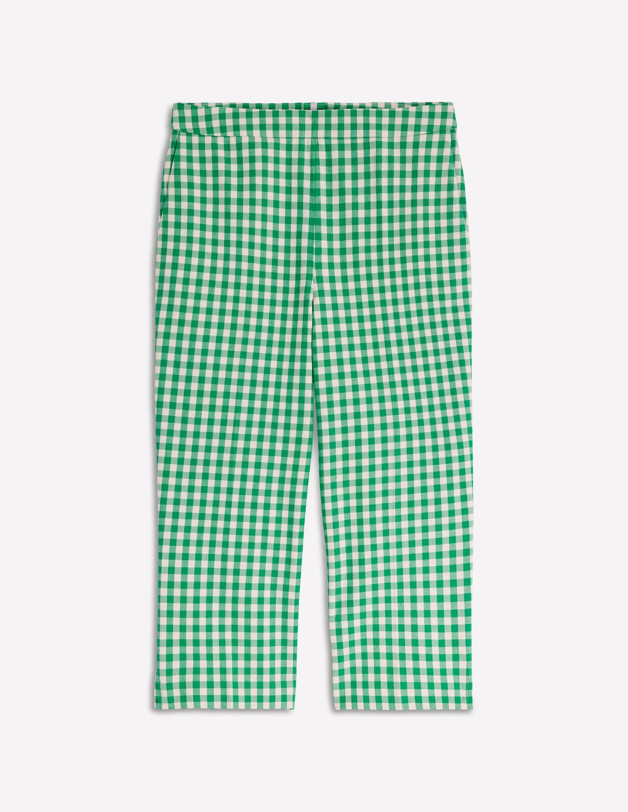 Capri Pants-Rich Emerald, Gingham