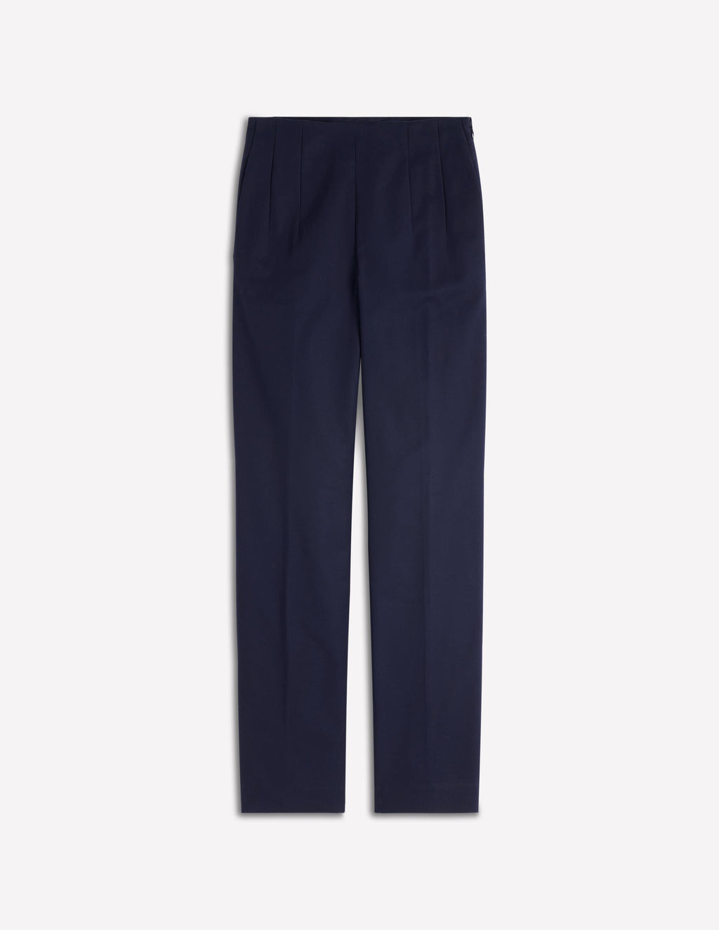 Slim Leg Cotton Pants-Navy