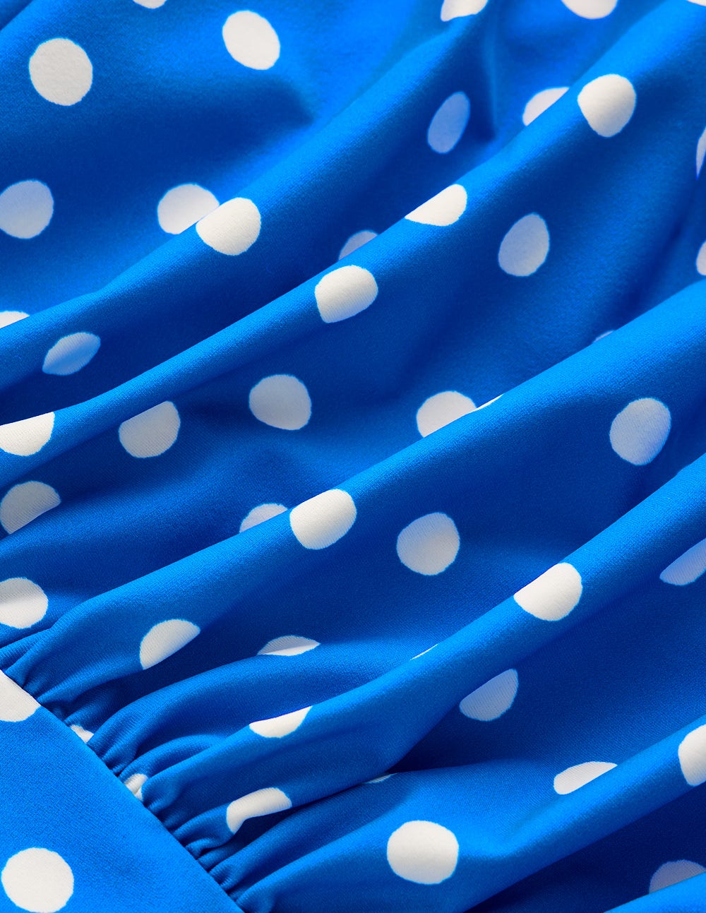 Kythira Ruched Swimsuit-Blue, Painted Dot