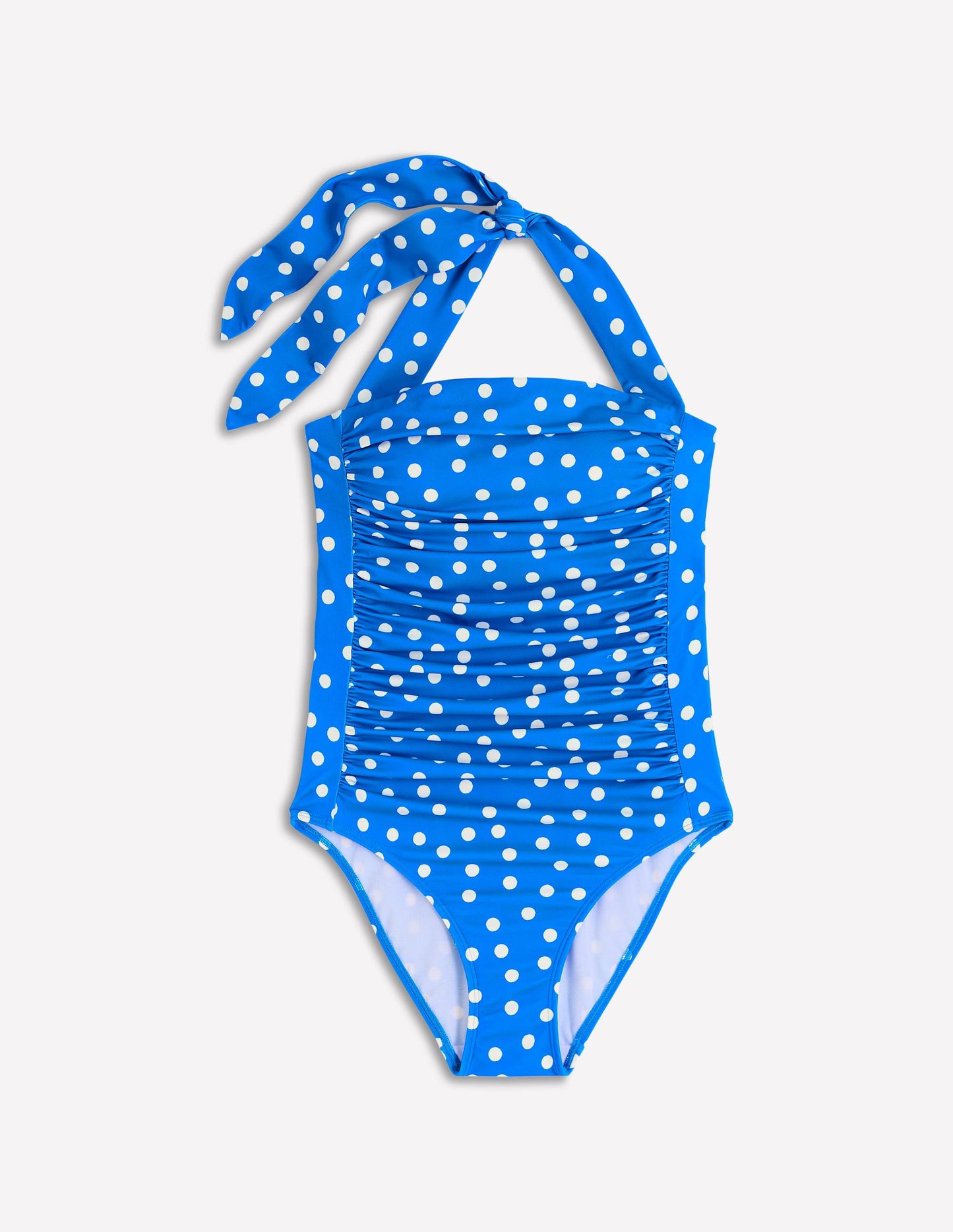 Kythira Ruched Swimsuit-Blue, Painted Dot