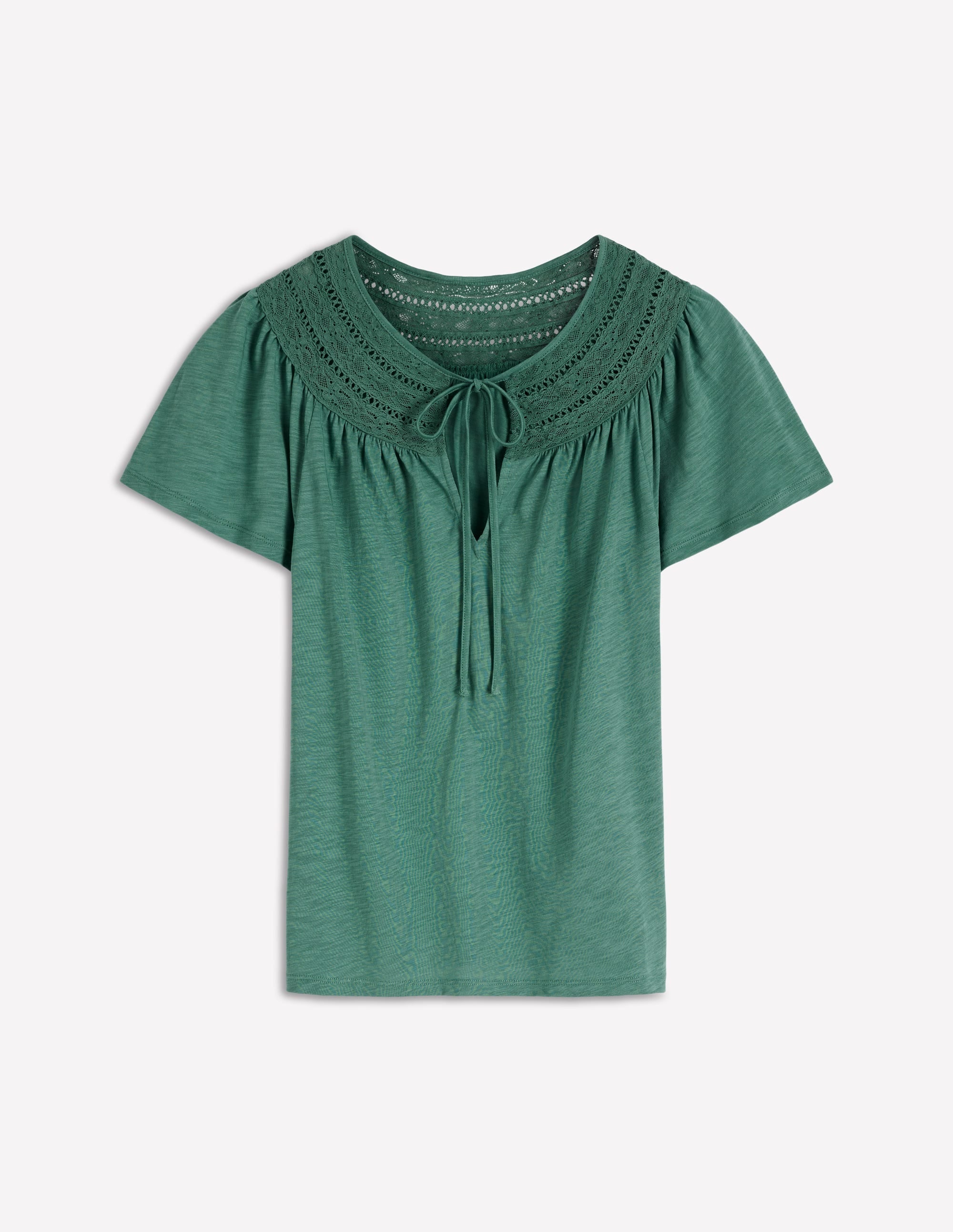 Edi Trim Detail T-shirt-Deep Sea