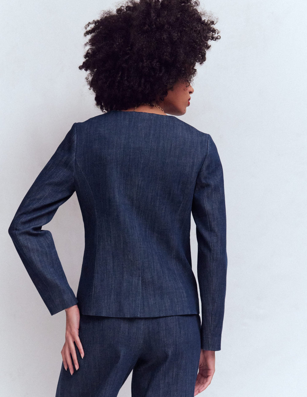 Hampstead Cotton Twill Blazer-Navy