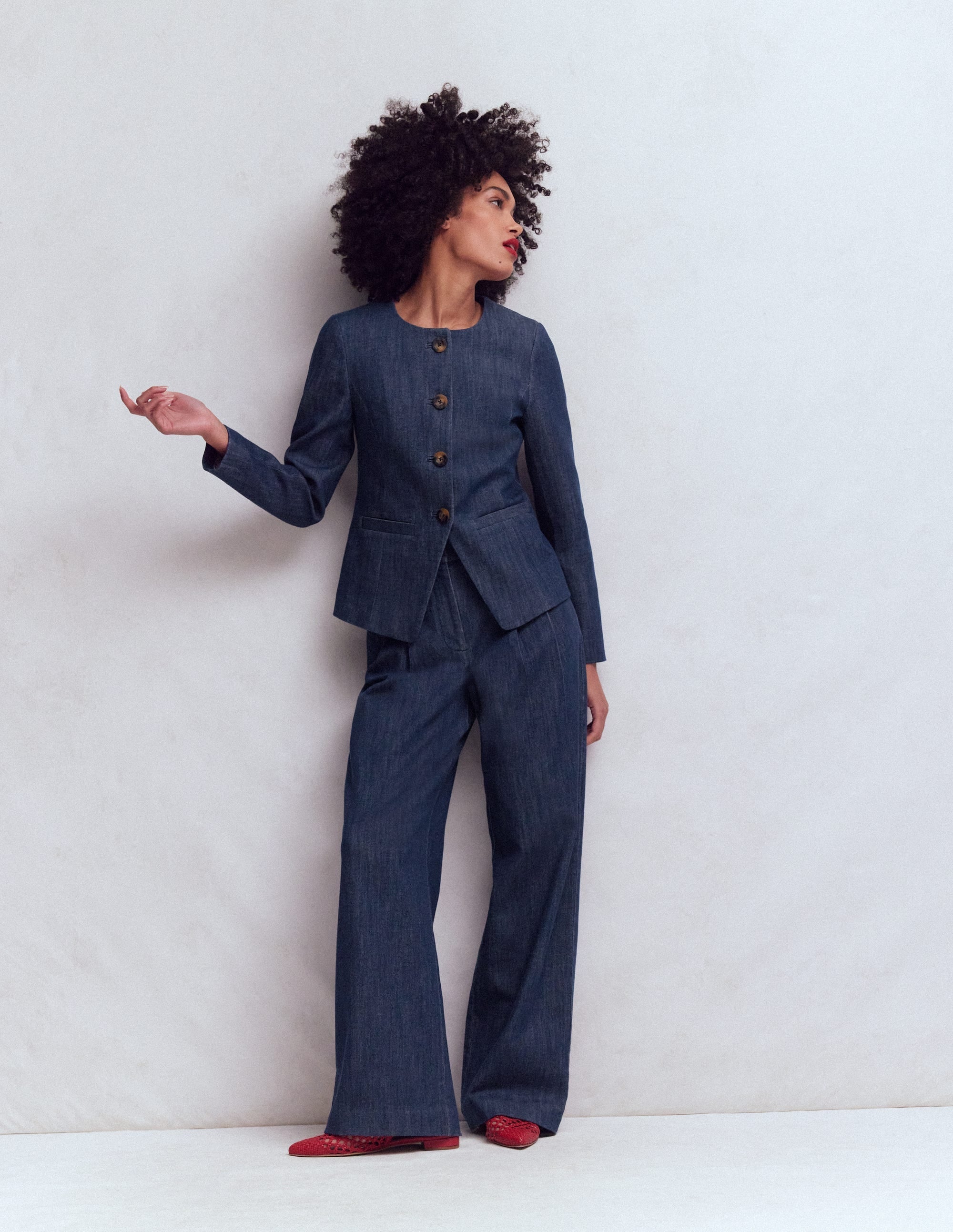 Hampstead Cotton Twill Blazer-Navy