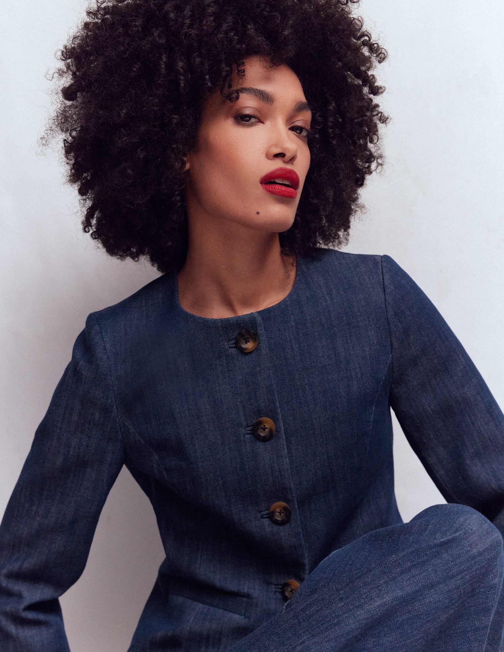 Hampstead Cotton Twill Blazer-Navy