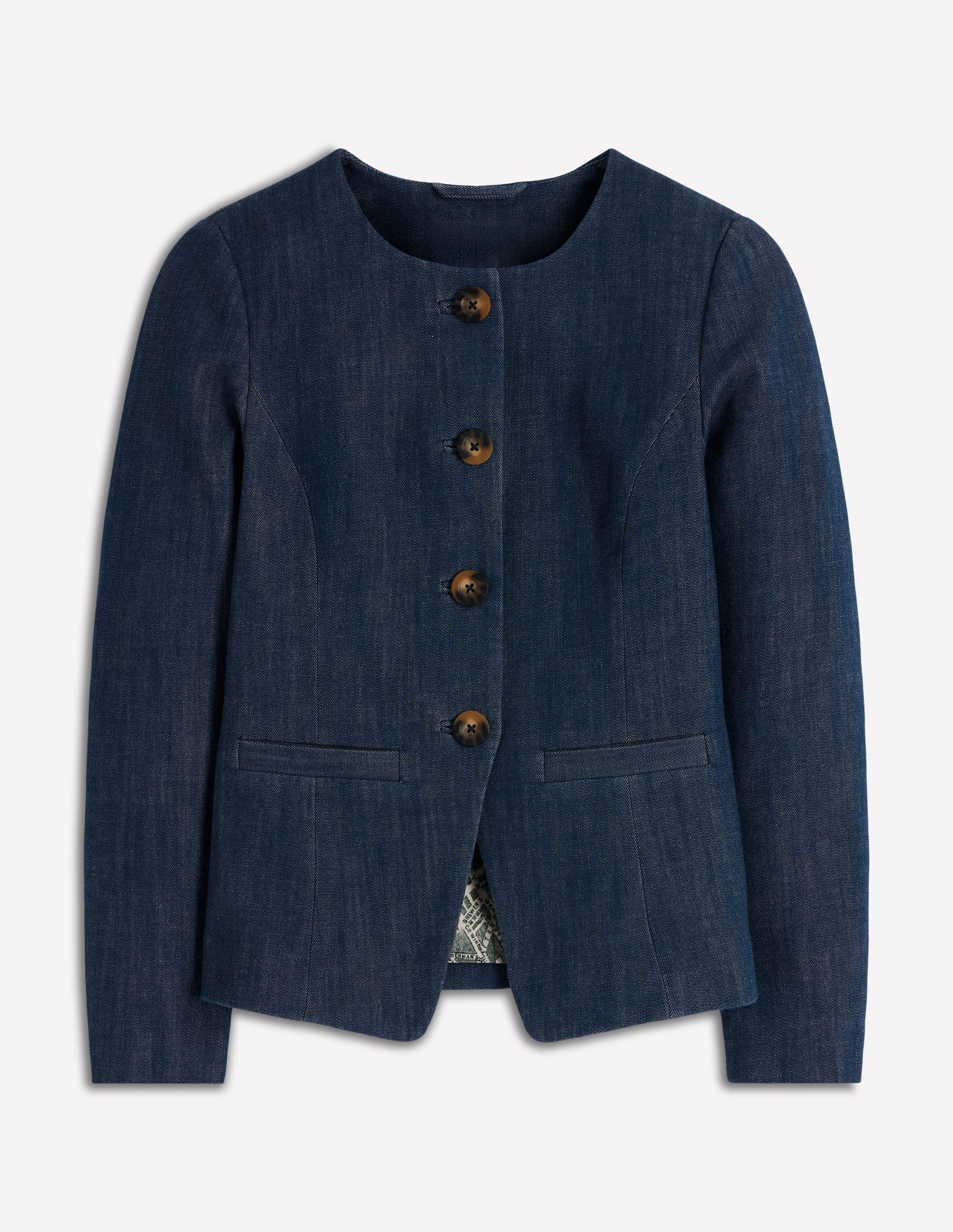 Hampstead Cotton Twill Blazer-Navy