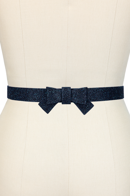 Pretty Kitty Follies Sparkle Bow Belt (Navy)