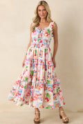 Prosperina Molly Multi Cotton Fruit Print Maxi Dress