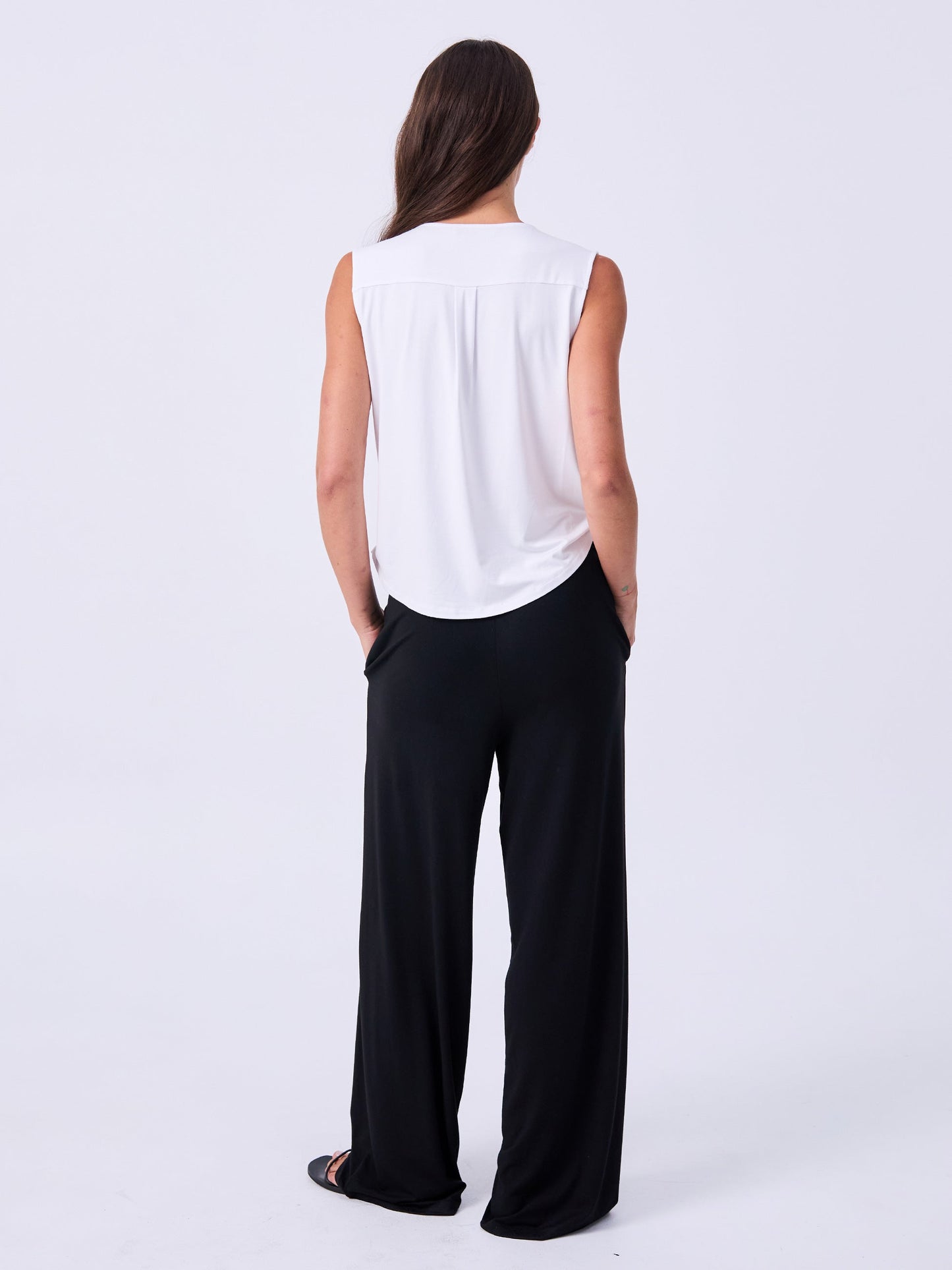 Athena Drape Top - White
