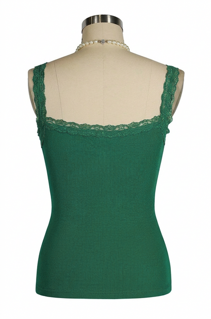 D'Amour Button Up Follies Singlet (Green)