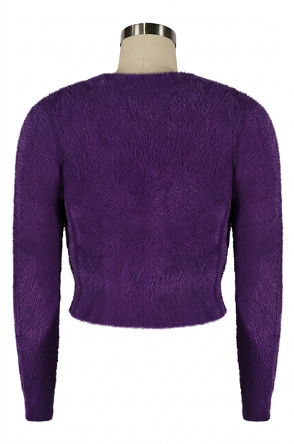 Powder Puff Cardigan (Purple)