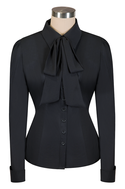 Office Affair Classic Blouse (Black)