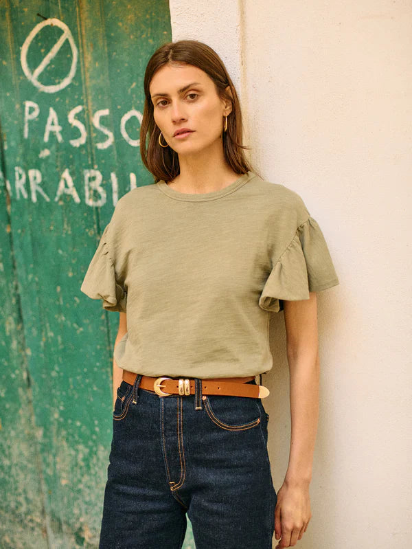 Camille Ruffle Sleeve Top