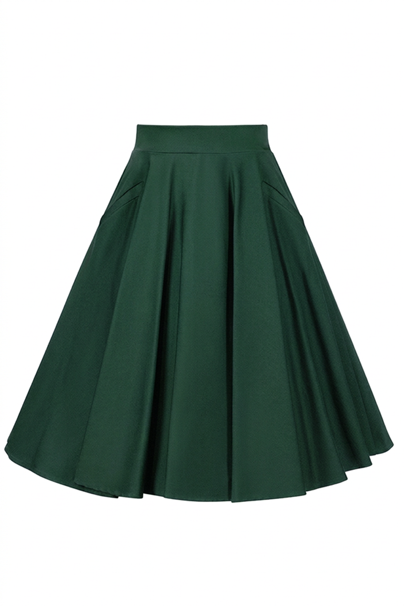 D'Amour Circle Skirt (Bottle Green)