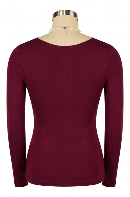 D'Amour Follies Cross Over Top (Burgundy)