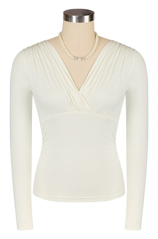 D'Amour Follies Cross Over Top (Ivory)
