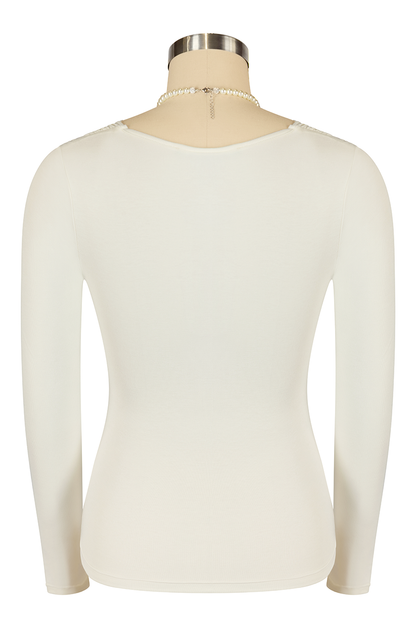 D'Amour Follies Cross Over Top (Ivory)