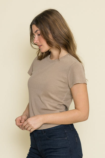 Lexi Rib Sun-In Crew Tee