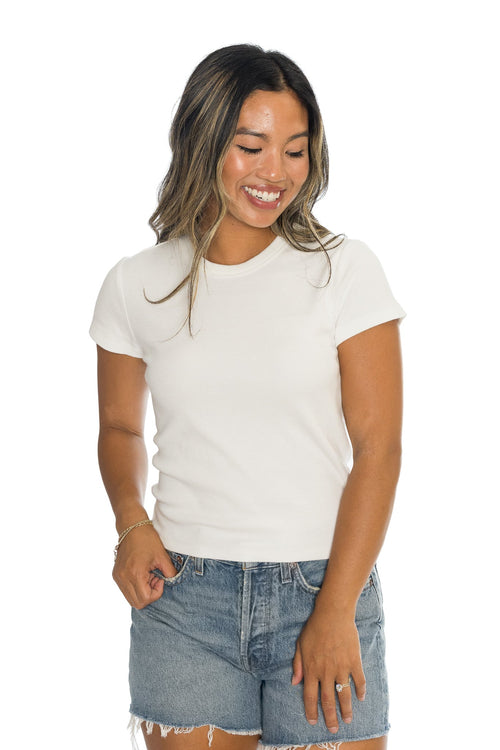Lexi Rib Sun-In Crew Tee