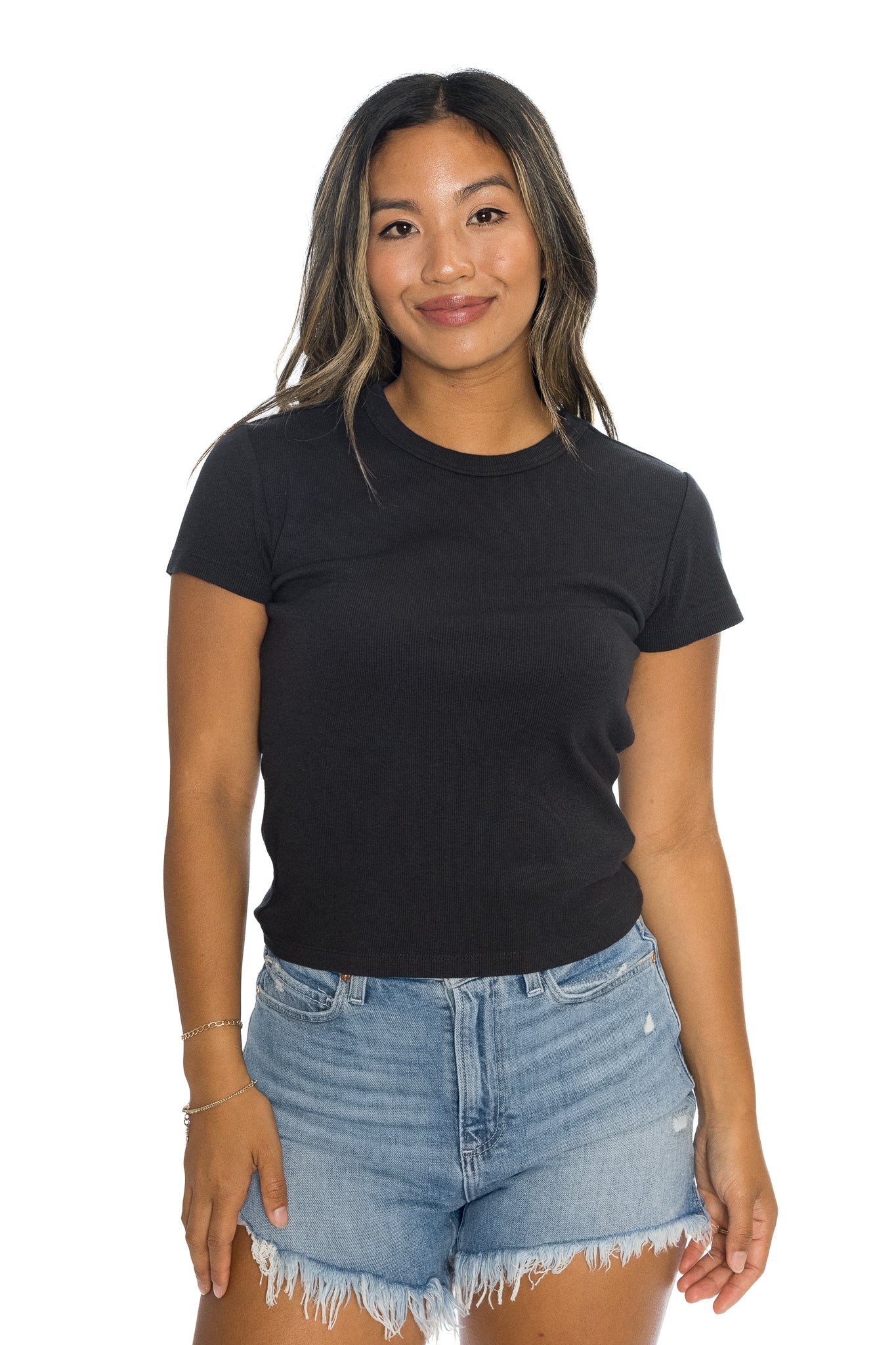 Lexi Rib Sun-In Crew Tee