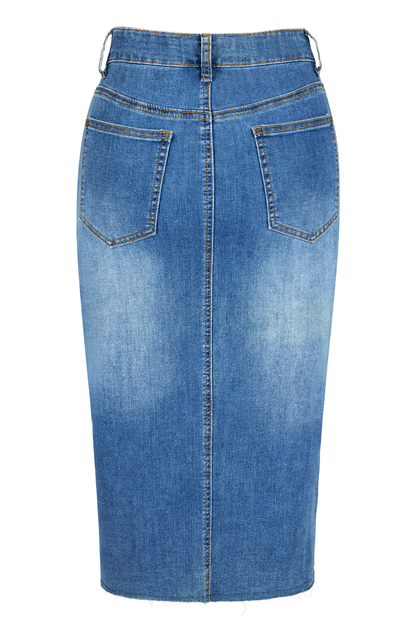 Madison Wiggle Skirt (Denim)