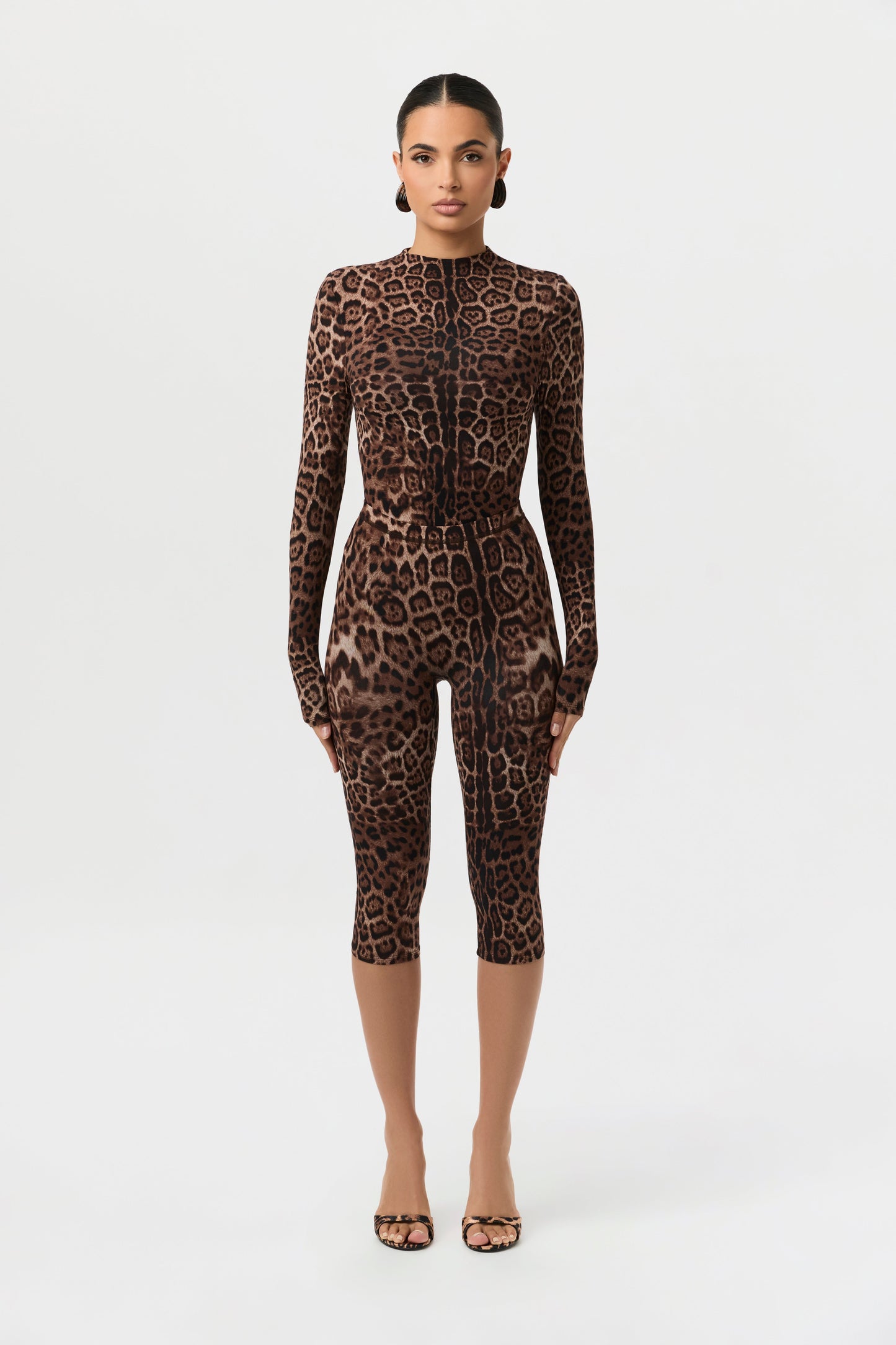 Naked Print Capri Leggings