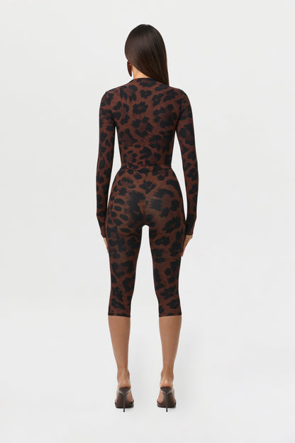 Naked Print Capri Leggings