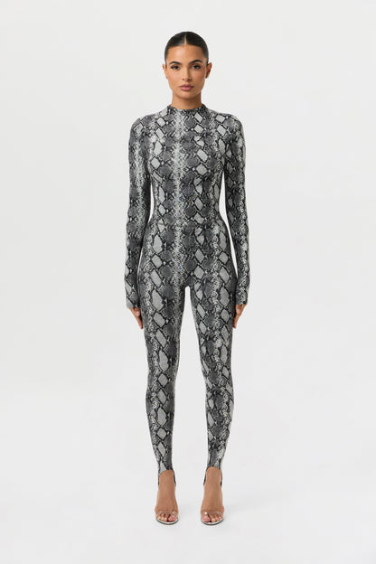 Naked Print Stirrup Legging Petite