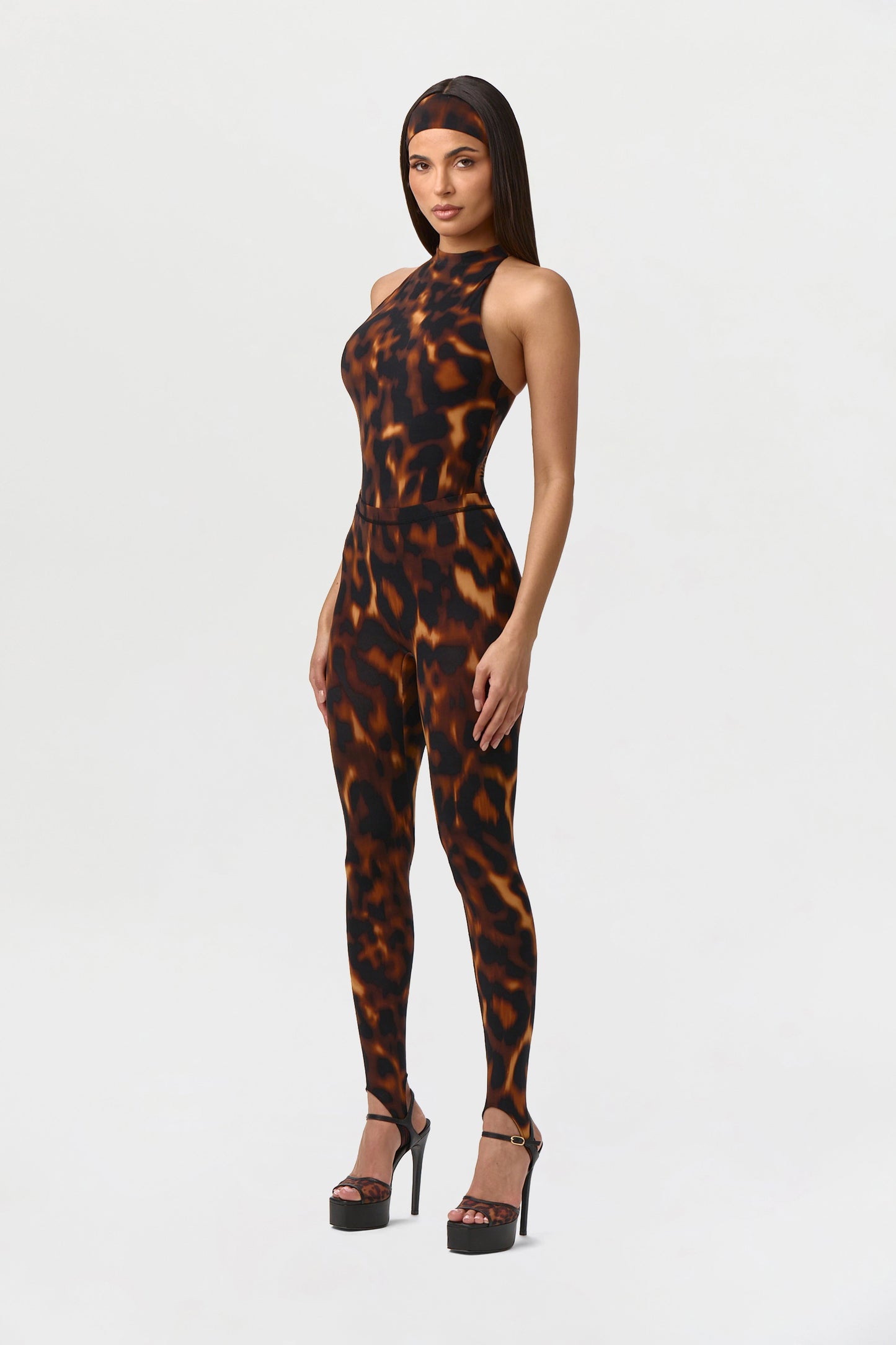 Naked Print Stirrup Legging Petite