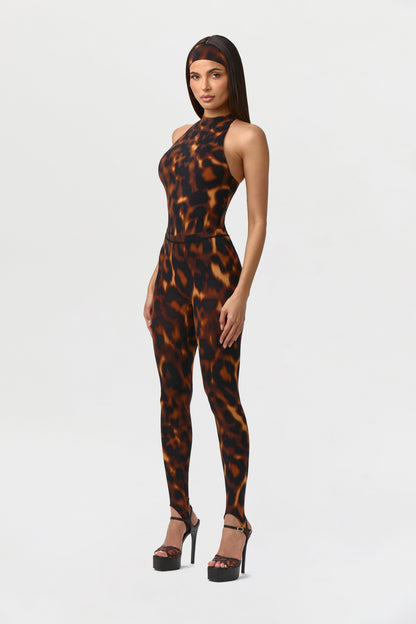 Naked Print Stirrup Legging Petite