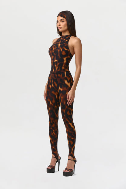 Naked Print Stirrup Legging Petite