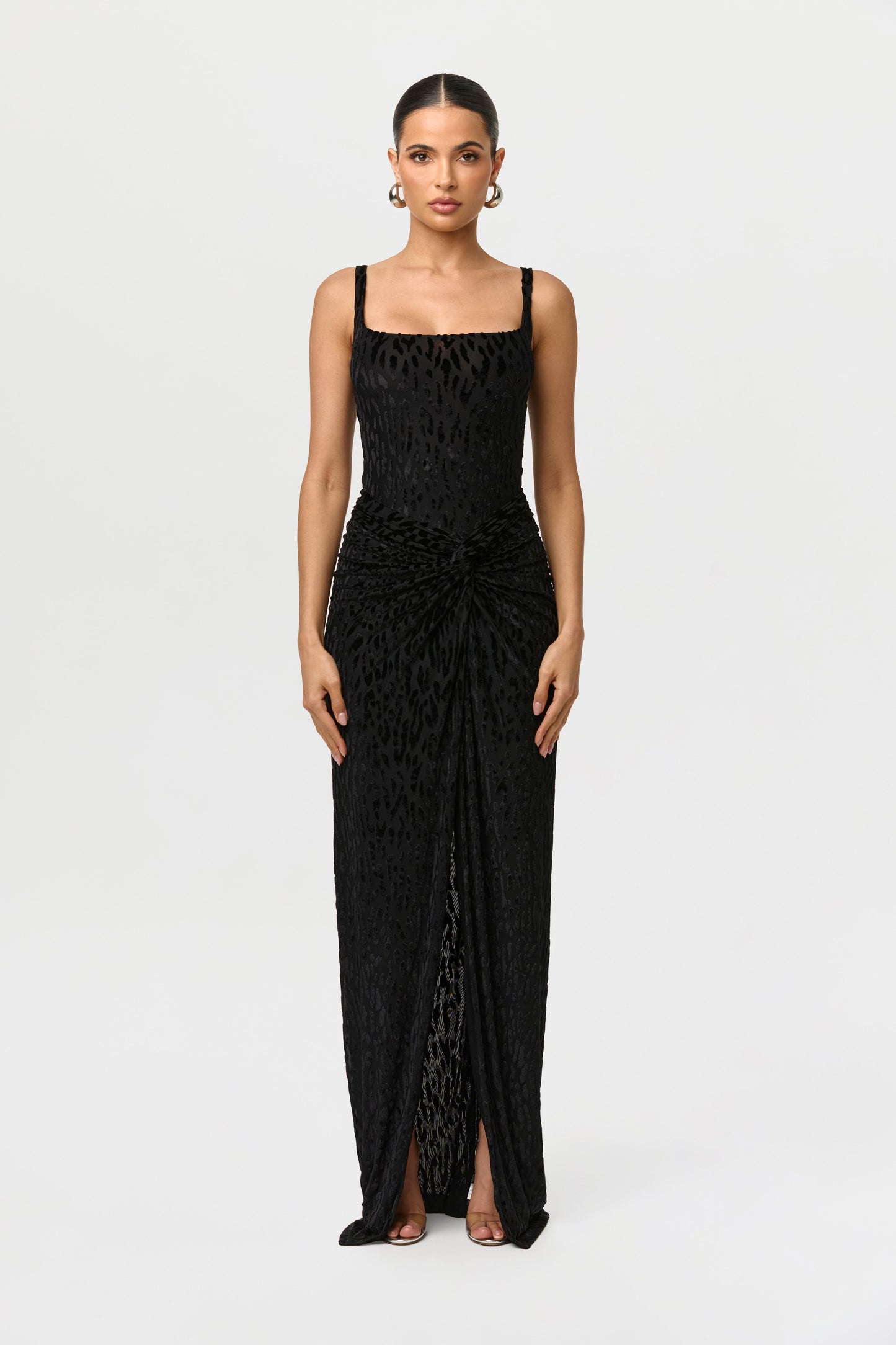 Burnout Twist Maxi Skirt