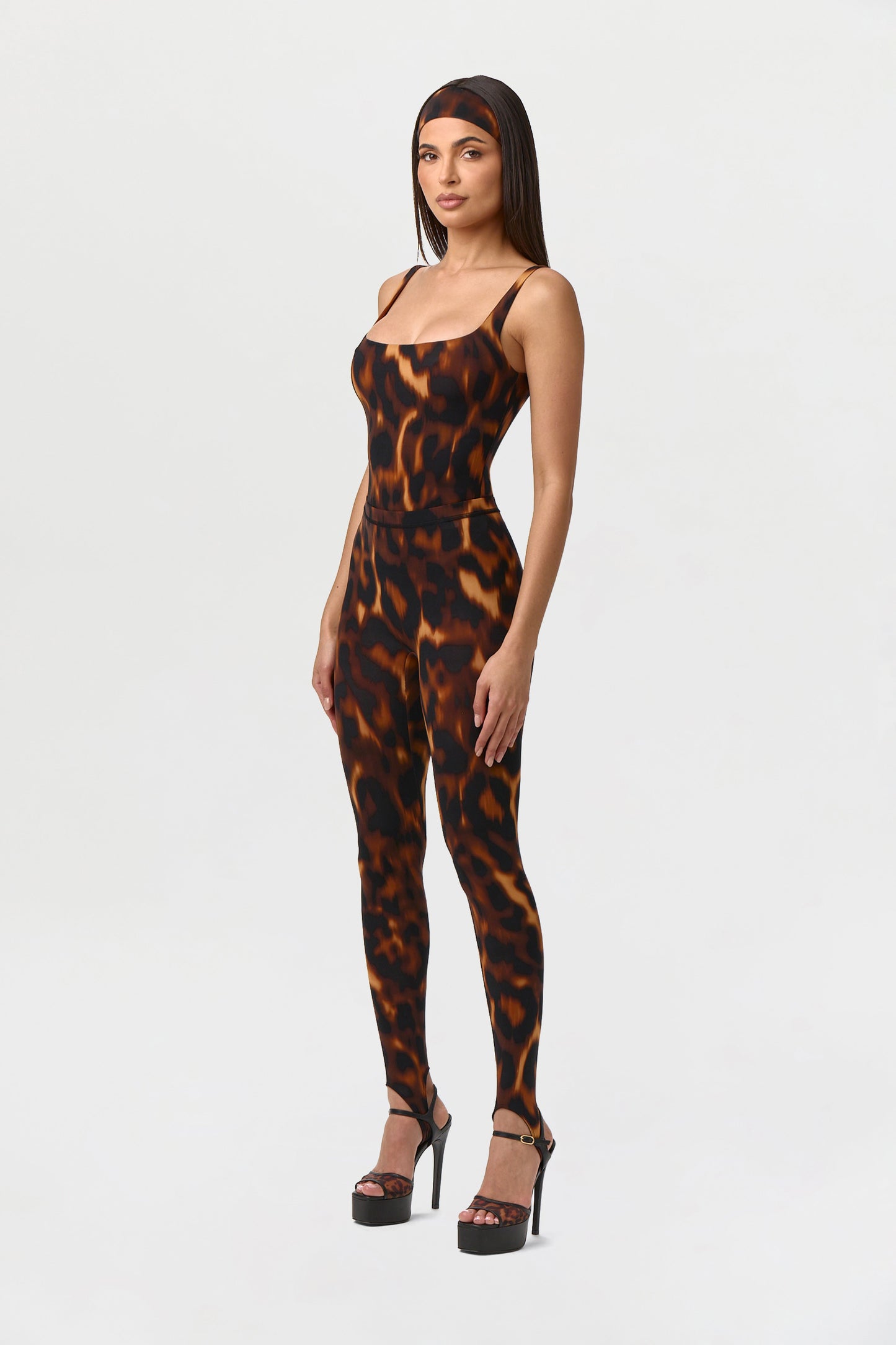 Naked Print Stirrup Legging Petite