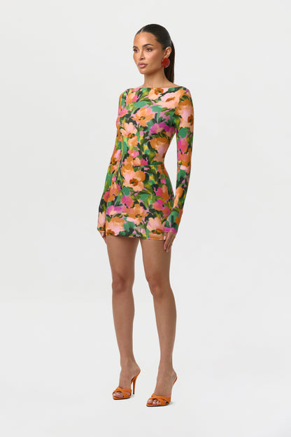 Naked Print Mini Skirt