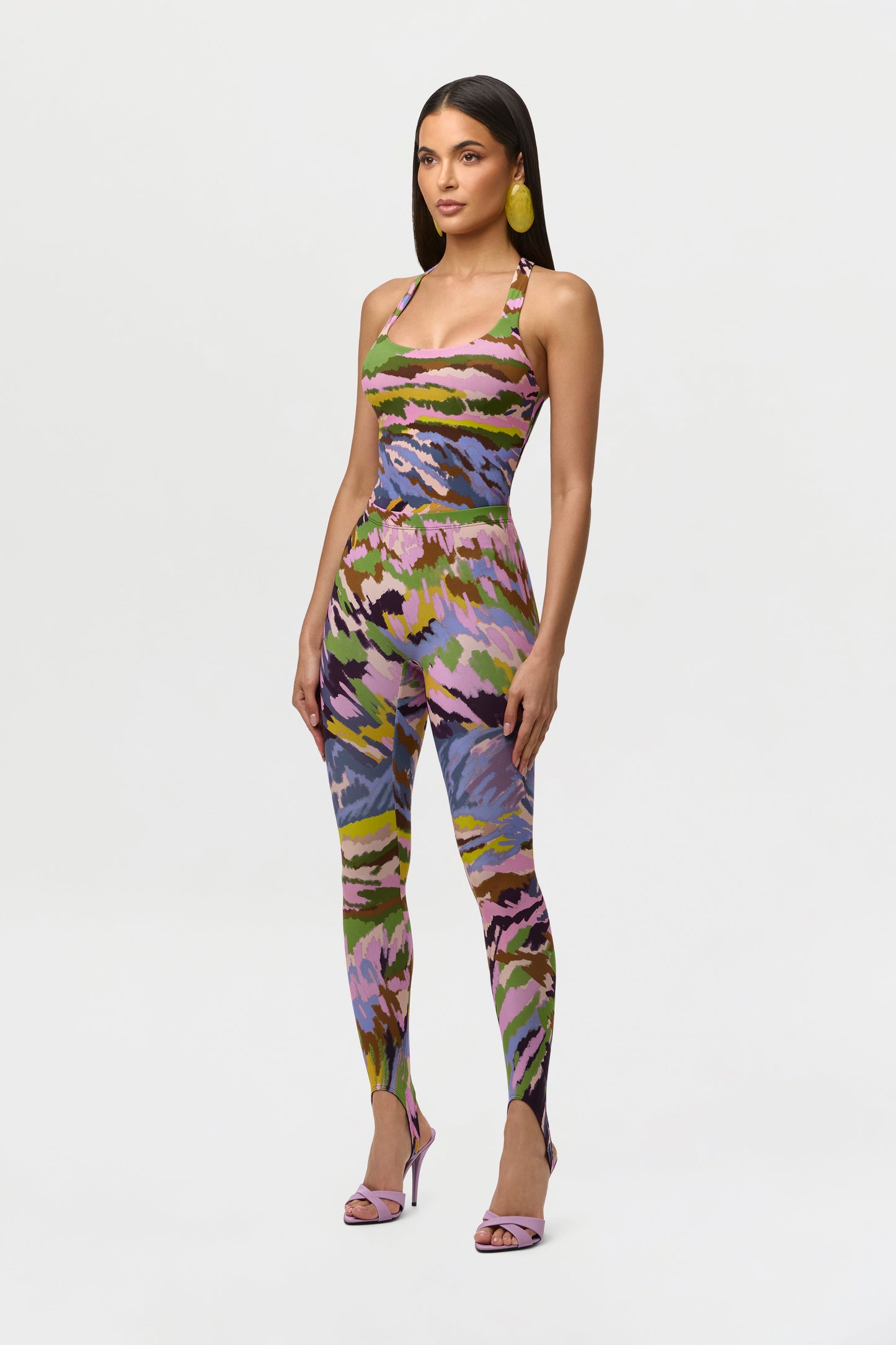 Naked Print Stirrup Legging Petite