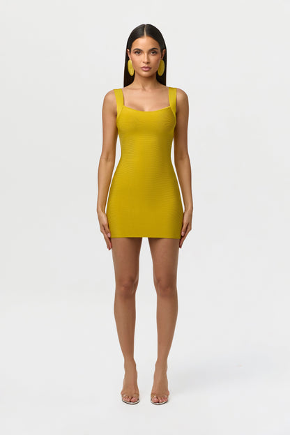 Knit Bandage Sculpt Mini Dress