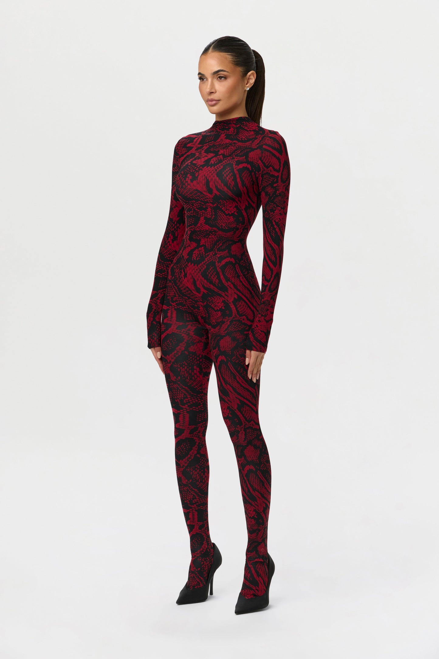 Naked Print Closed Toe Jumpsuit