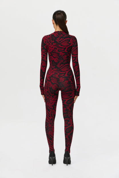 Naked Print Closed Toe Jumpsuit