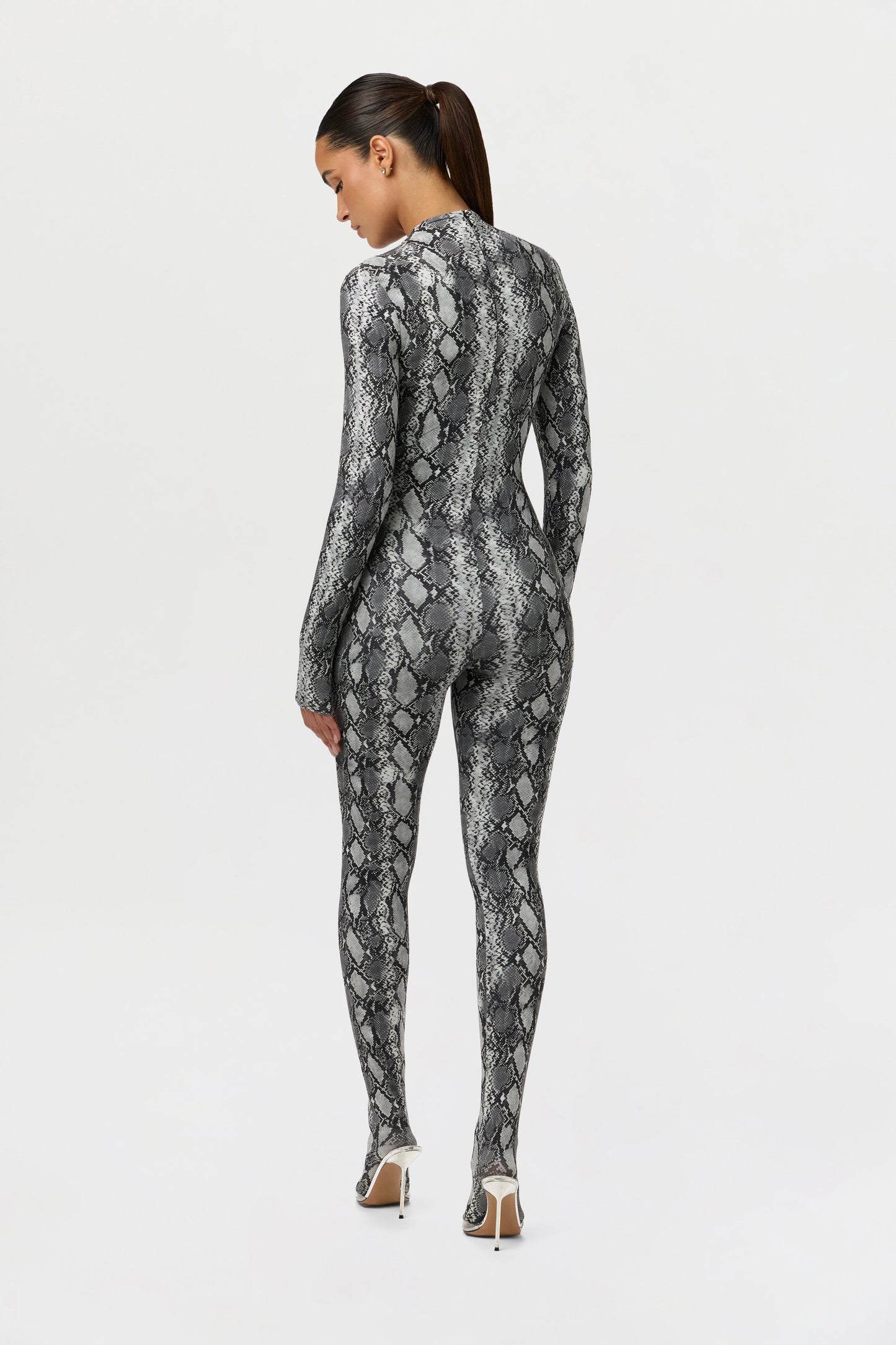 Naked Print Closed Toe Jumpsuit