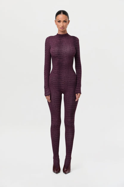 Naked Print Closed Toe Jumpsuit