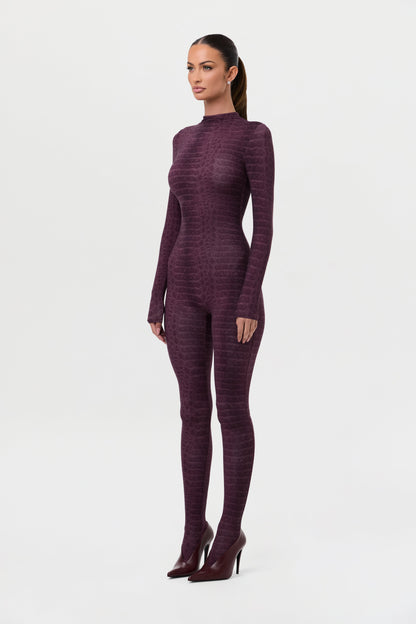 Naked Print Closed Toe Jumpsuit