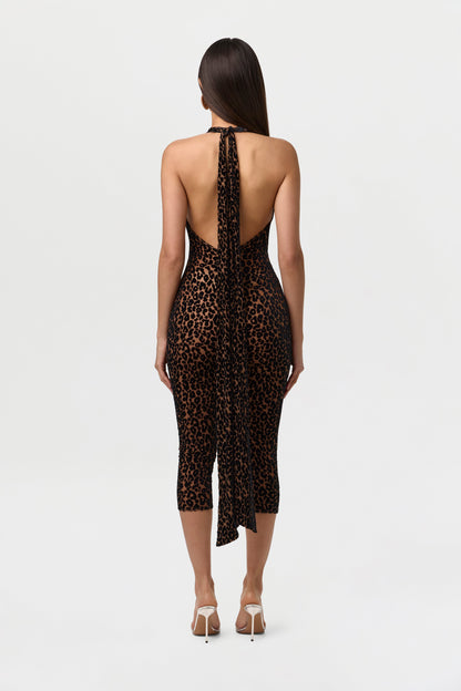 Burnout Halter Capri Jumpsuit Petite