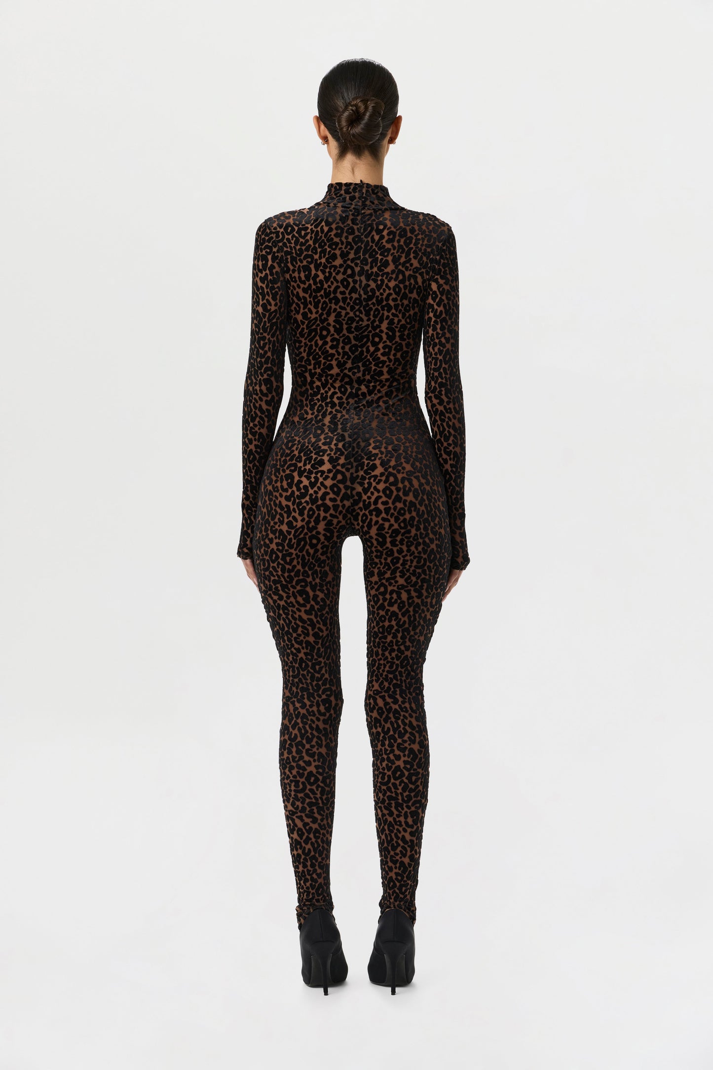 Burnout Leopard Stirrup Jumpsuit