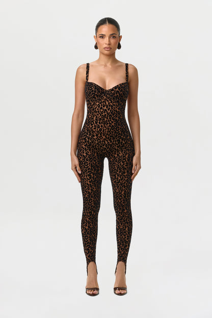 Burnout Print Open Back Jumpsuit