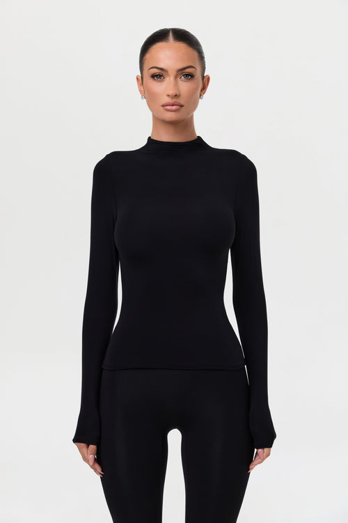 Naked Mock Neck Top