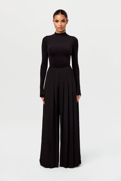 Pleated Wide Leg Pant