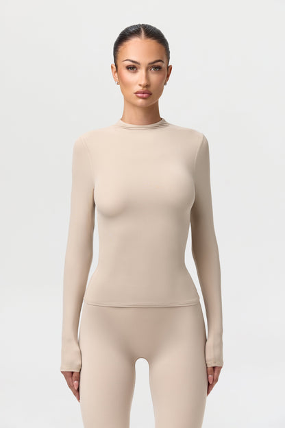 Naked Mock Neck Top